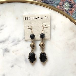 nordstrom statement earring gold black dangle earrings business casual date nite